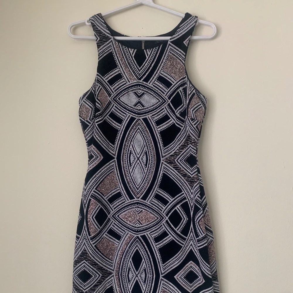 NWOT Black & Glitter Bodycon Dress